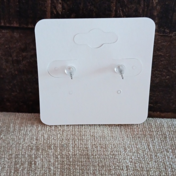 Gold Tone Rhinestone Triangular   Earrings - Picture 5 of 6